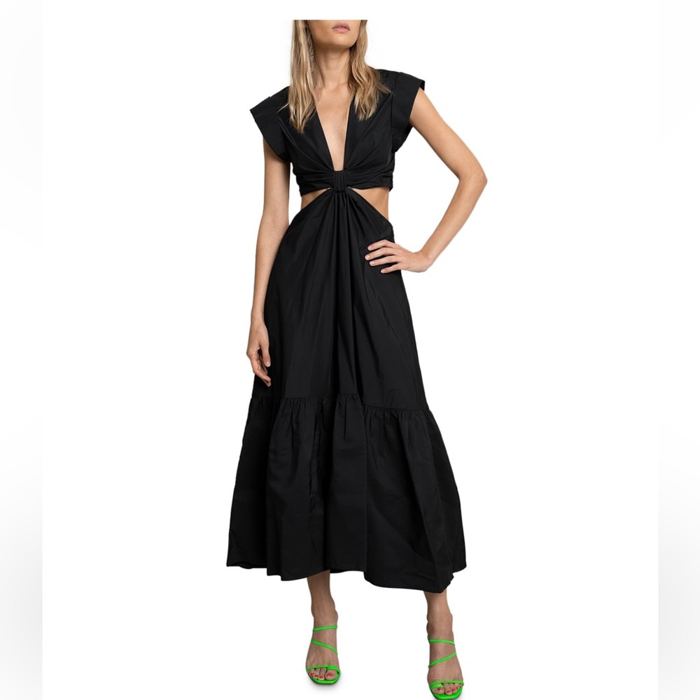 A.L.C. Black Cut-Out Maxi Dress